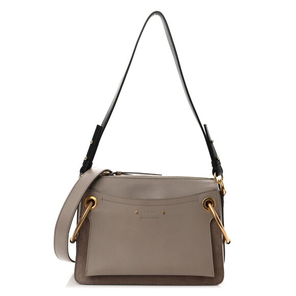 Chloe Handbags - Chloe Calfskin Suede Small Roy Bag Motty Grey (Excellent Condition)